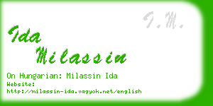 ida milassin business card